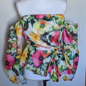 Auditions Off Shoulder Blouse with TIE LN